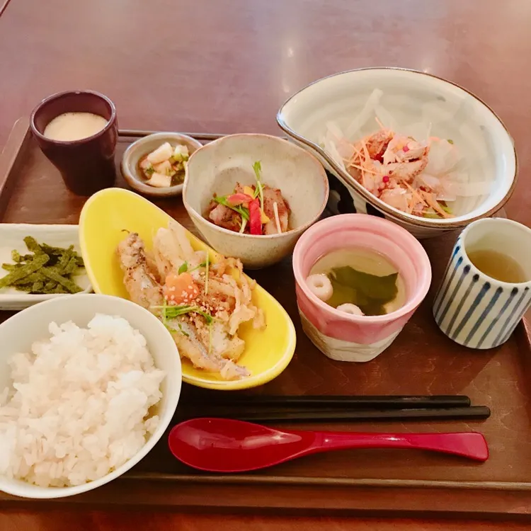 鶏肉と大根の梅サラダ
ししゃも天と野菜のかきあげ
豚肉とキャベツのみそ炒め|ちゃみこさん