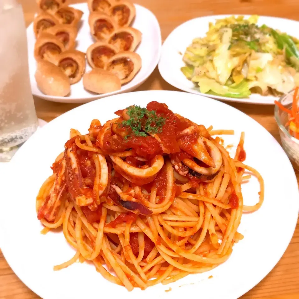 イカと小柱のトマトソースパスタ|Ruotoさん