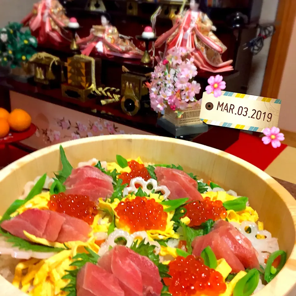 Snapdishの料理写真:ひな祭り🎎ちらし寿司🌸|rinrinさん