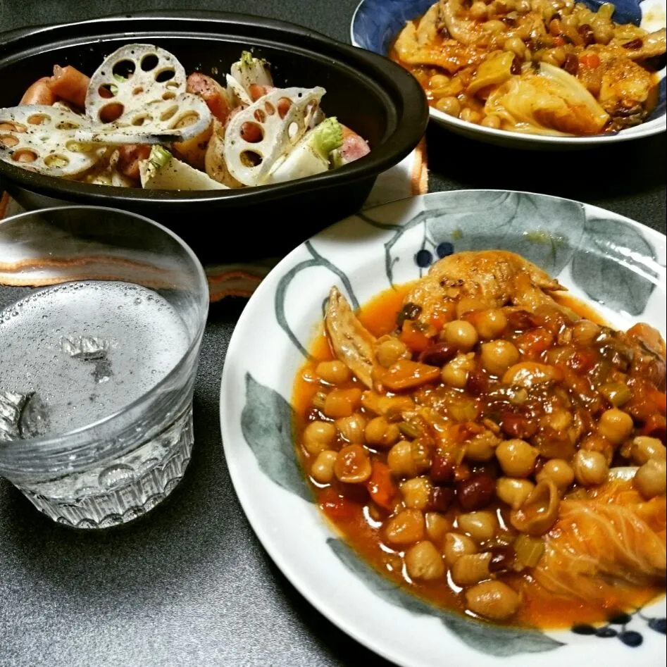 チキン煮込み：キャンベルのミネストローネ缶で🍅|jun(・x・)さん