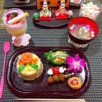 Snapdishの料理写真:ひな祭りプレート|mokomamaさん