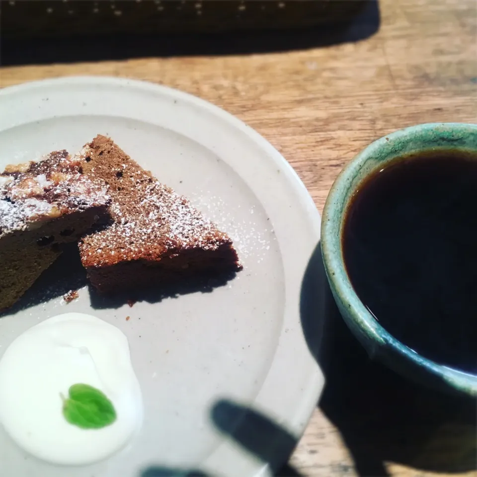 松庵文庫のケーキ🍰とコーヒー☕️|charさん