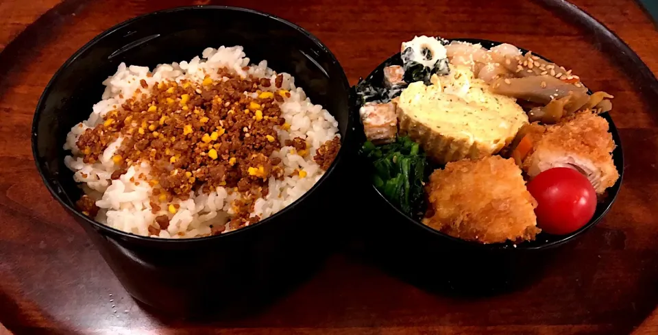 3月４日の息子弁当🍱𩸽フライ🐟キンピラ🥘鱈子こんにゃく🥘厚焼き卵🍳ちくわとワカメのマヨサラダ🥗ほうれん草🥬 #息子弁当  #サーモスランチジャー  #sandwich  #macaroni, #𩸽 #ホッケフライ #キンピラ#鱈子こんにゃく #厚焼き玉子  #ちくわ  #ワカメ  #ほうれん草のおひたし #|Yukie  Toriseさん