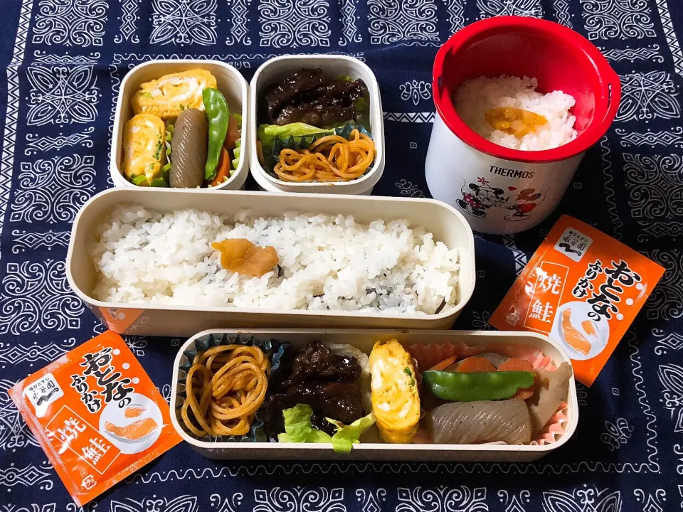 Snapdishの料理写真:2019/03/04(月) 夫弁当＆娘弁当🎵|kiyominさん