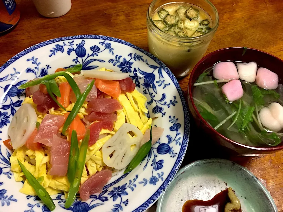 雛祭りの日のお夕飯|さんだーさん