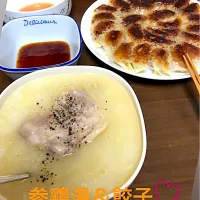 Snapdishの料理写真:参鶏湯、手作り餃子|emyck4224さん