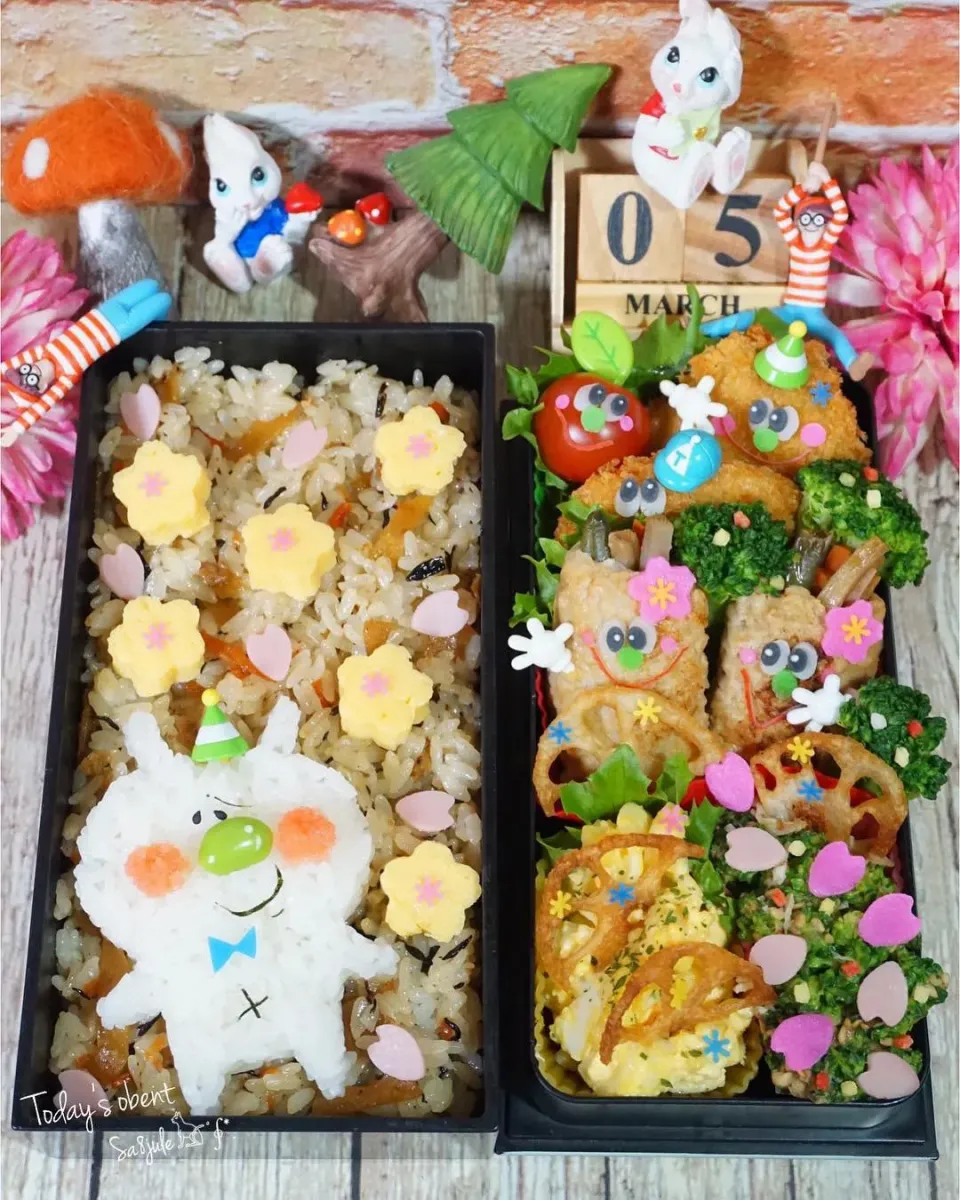 Snapdishの料理写真:Rabbit五目お弁当🐰|La-Jule Sa8さん