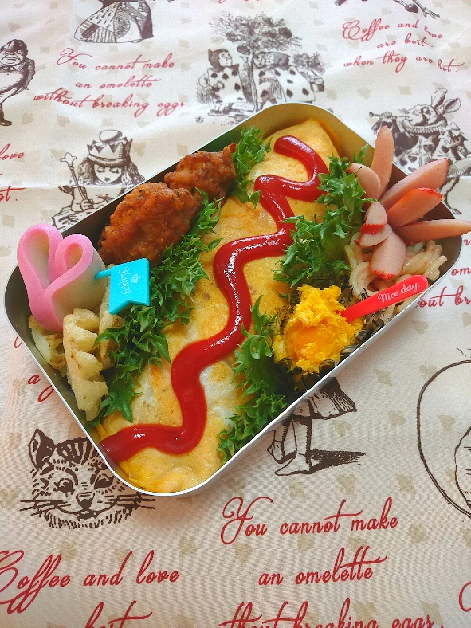 オムライス弁当💕|いちごさん