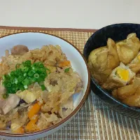 Snapdishの料理写真:炊き込みご飯&巾着|Kouhei Yamamotoさん