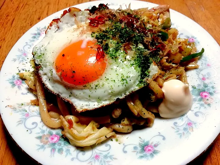 月見焼きうどん|Kunisanoさん