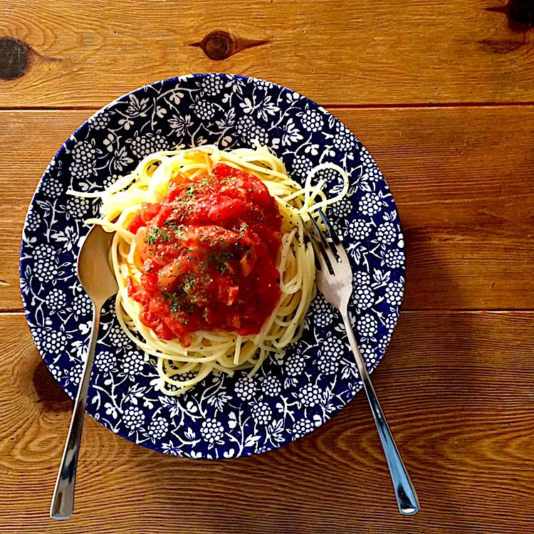 Snapdishの料理写真:#トマトとツナのパスタ 🍅🍝|sato*さん