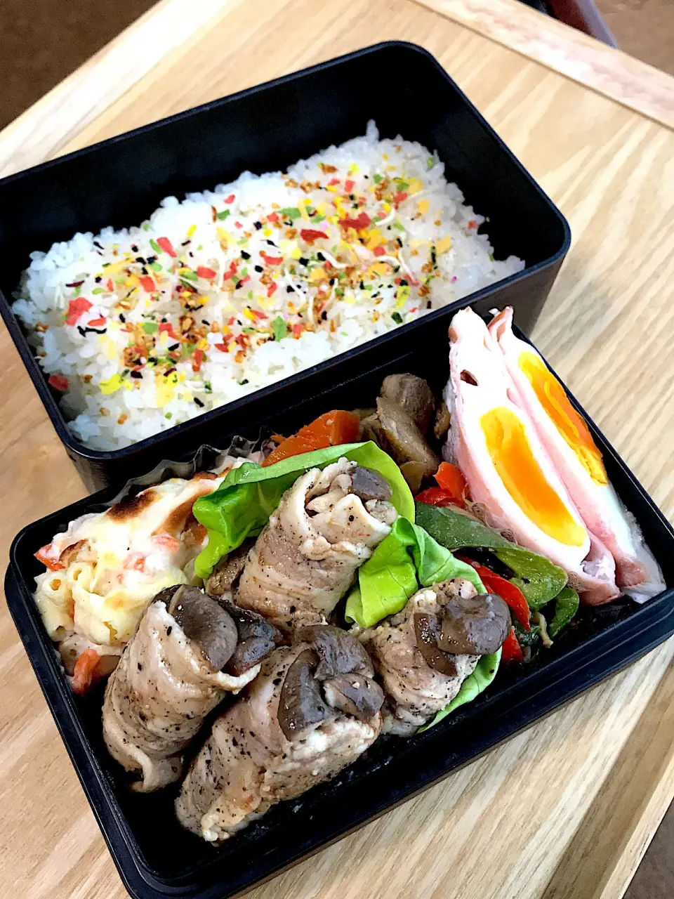 エリンギの肉巻き弁当|二キィさん