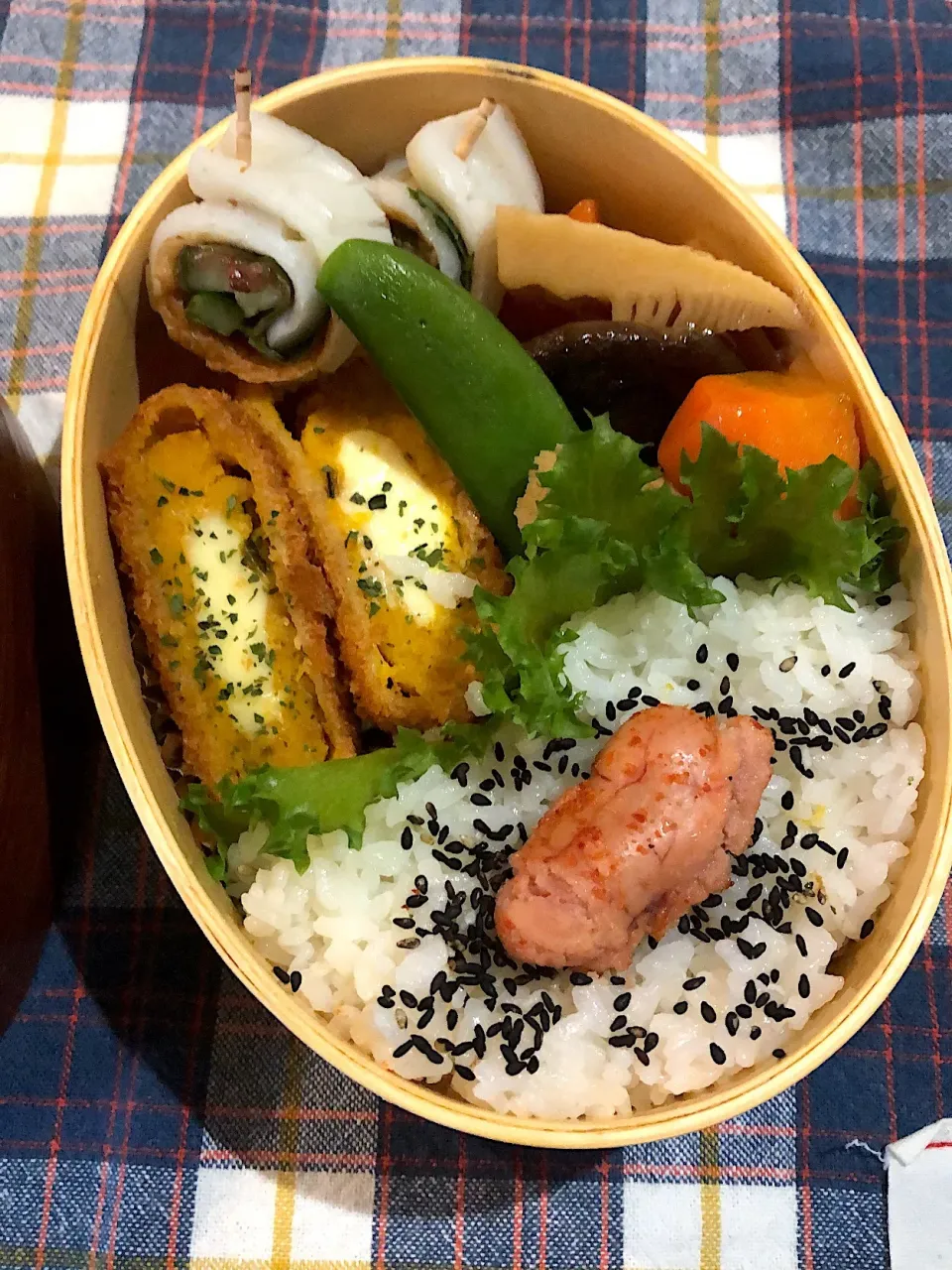 かぼちゃとマルカルポーネ🎃のコロッケ弁当|puchi  mamaさん