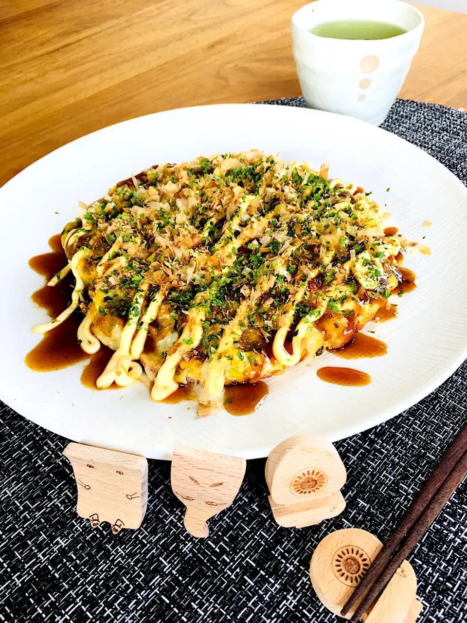 粉不使用のお餅でお好み焼きランチ✨|ミッチ☆ママさん