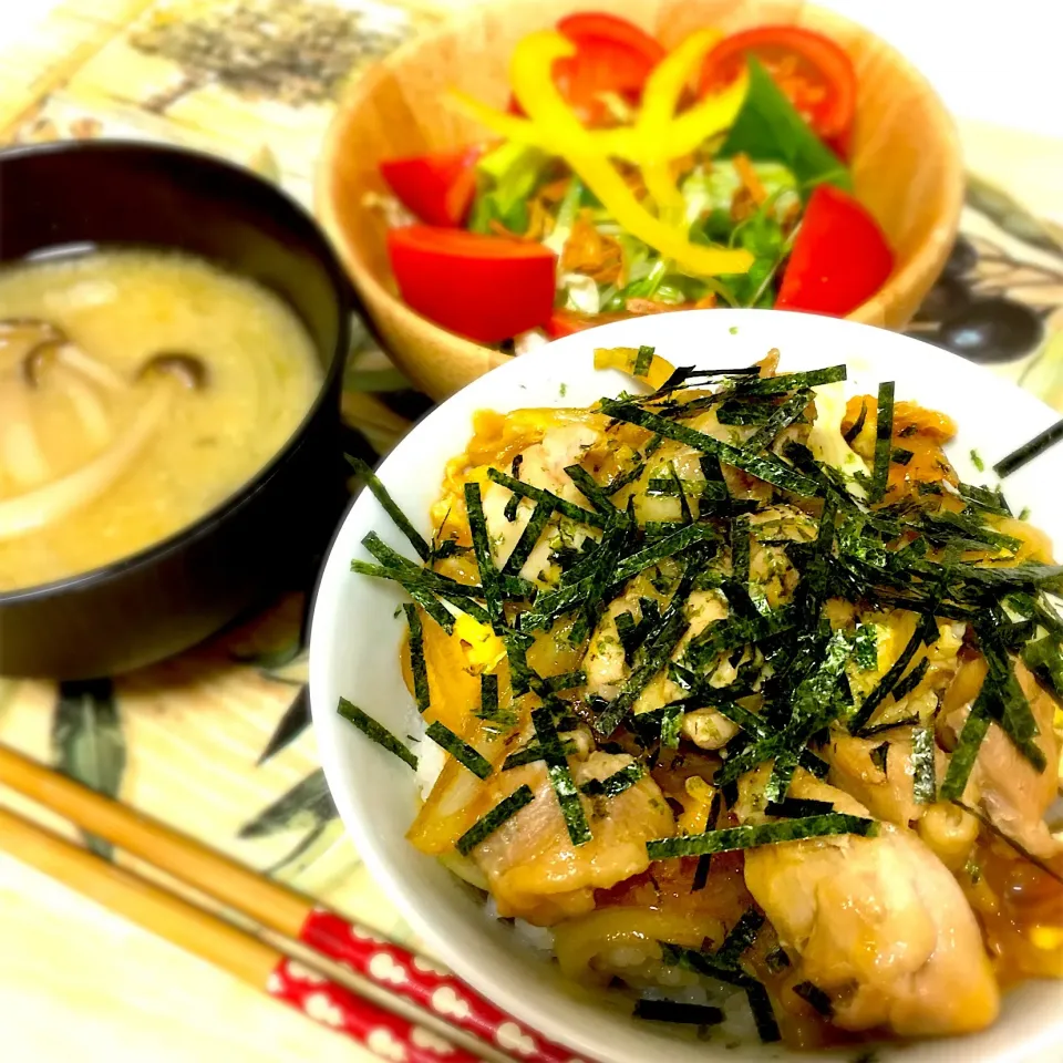 今日の夕飯🍚親子丼|琥珀さん