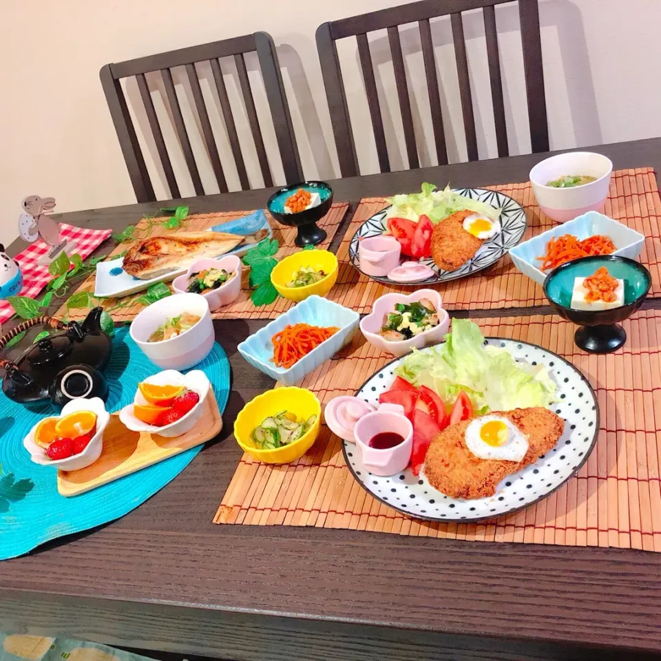 今夜は和食！「とんかつ定食」です♡|ぷらっとさん