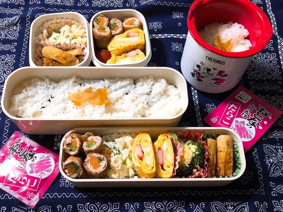 Snapdishの料理写真:2019/03/07(木) 夫弁当＆娘弁当🎵|kiyominさん