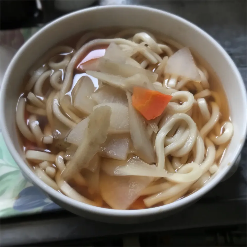 お昼に、けんちんうどんを頂きます😋🎵👍|ギムレットさん