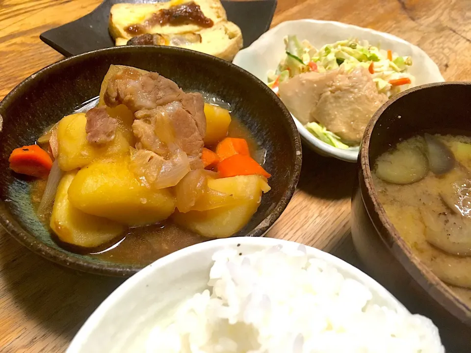 発酵夜ご飯！
 #発酵  #醤  #甘酒  #肉じゃが|mioさん