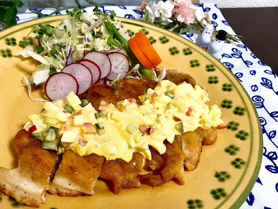 chiaraさんの料理 カンタン酢でレリッシュで、チキン南蛮！タルタルを作りました✨|ちゃんちさん