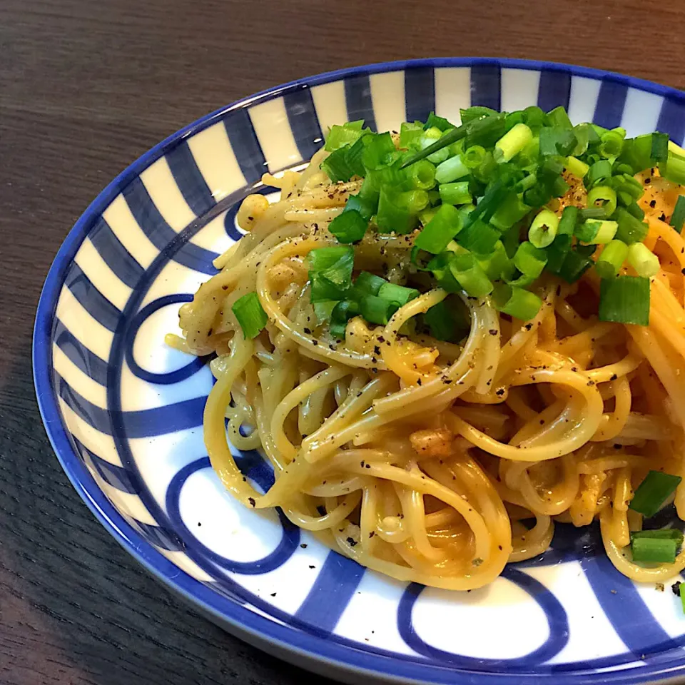 Snapdishの料理写真:ぽき。さんの料理 レンジで簡単♡悪魔のパスタ。|モスグリーンさん