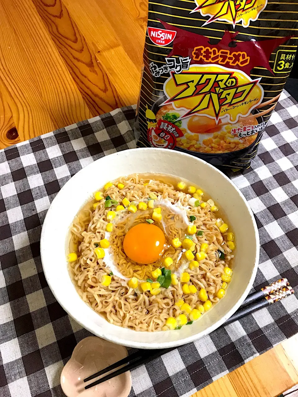 チキンラーメン アクマのバタコ
(※バター×コーン×チキンラーメン)|sayaさん