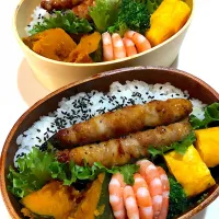 Snapdishの料理写真:アスパラの肉巻き弁当🍱😋|puchi  mamaさん