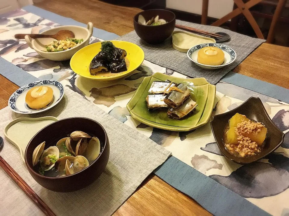 Snapdishの料理写真:木曜日の晩ごはん #秋刀魚|ちびワビさん