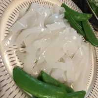 Snapdishの料理写真:イカを頂きました。イカ刺し|くむさん