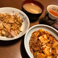 晩御飯
石焼ビビンバ
麻婆豆腐
大根味噌汁|Satomi Yamaguchiさん