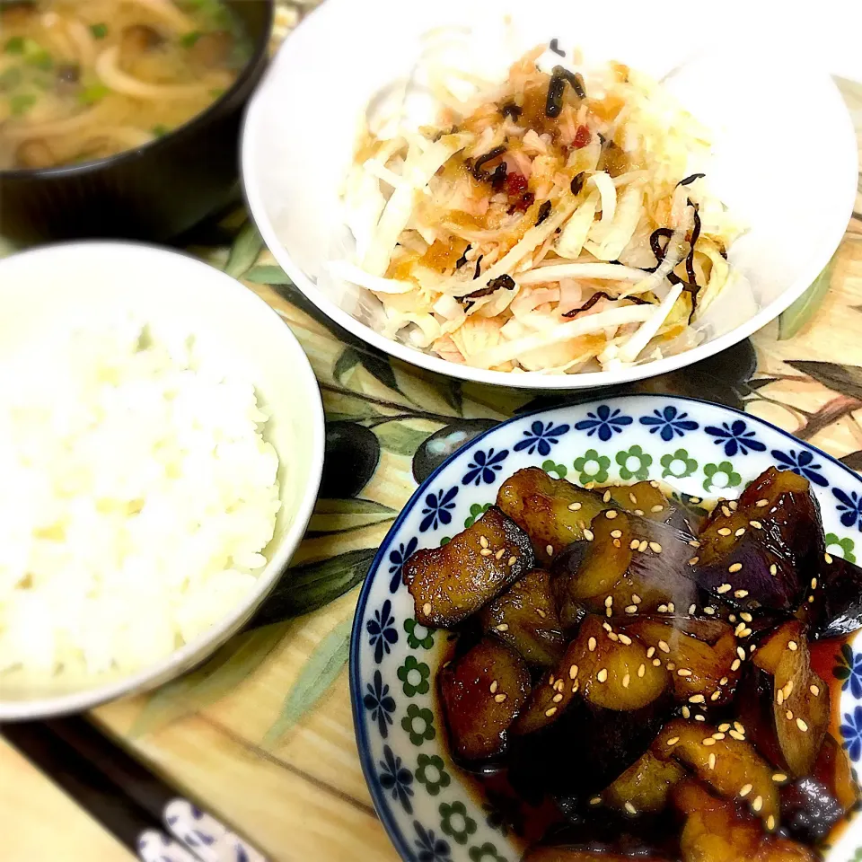 今日の夕飯🍚ナス南蛮とオニオンサラダ|琥珀さん