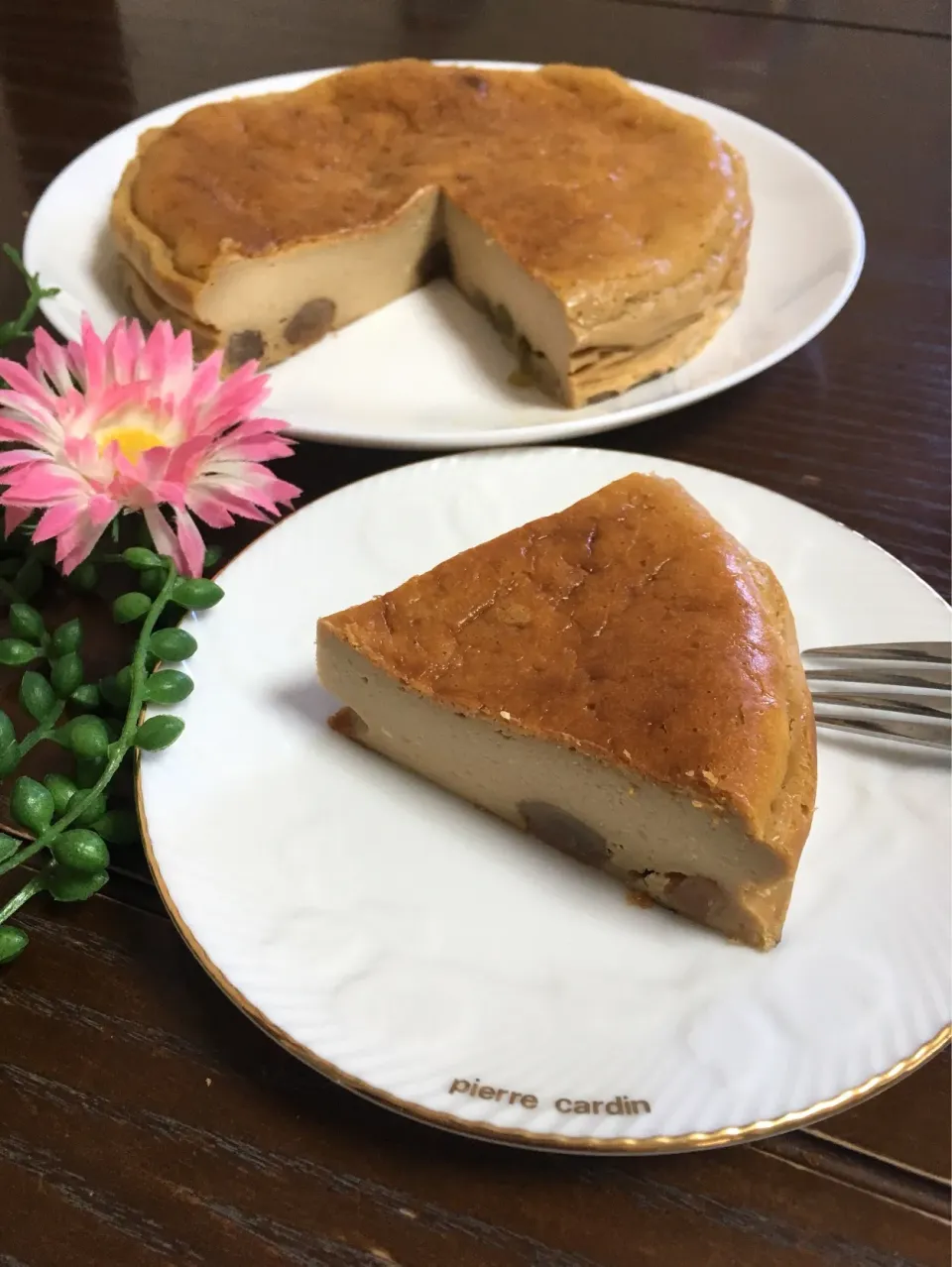 ほうじ茶チーズケーキ〜甘納豆入り|TOMOさん