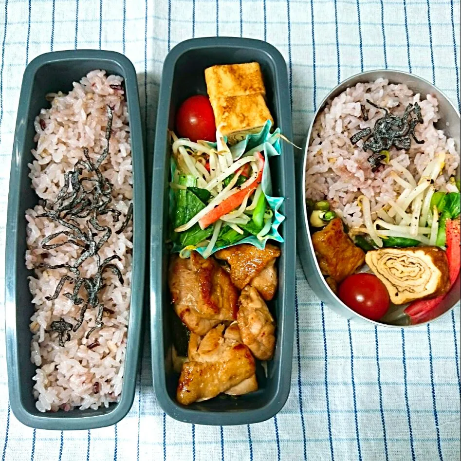 Snapdishの料理写真:鶏もも肉のぽん酢炒め弁当|jun(・x・)さん