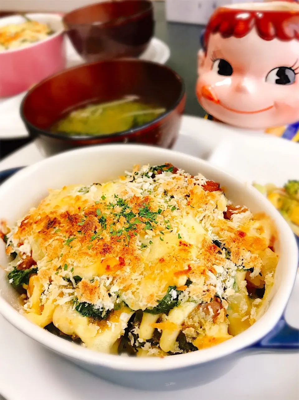 サバの味噌煮缶で♡鯖味噌マヨ大葉ドリア。|ぽき。さん