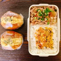 Snapdishの料理写真:豚バラ大根弁当＆朝食用卵サンド|emoさん