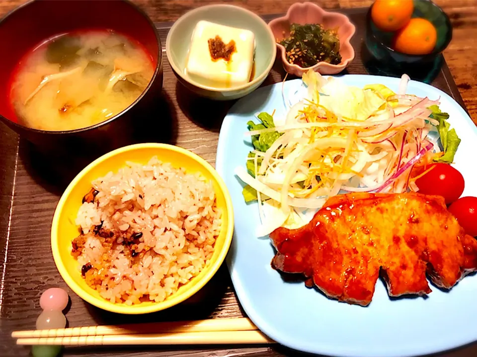 トンテキ定食～🎶|パンダ母さん🐼さん