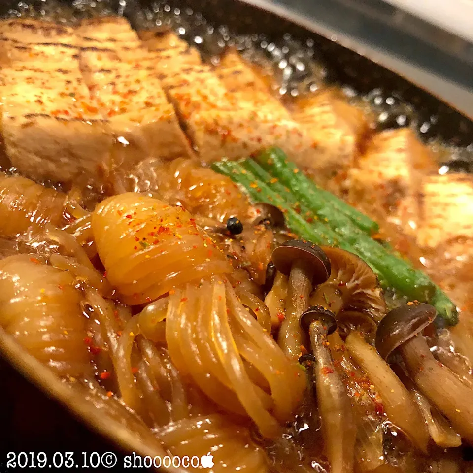 Snapdishの料理写真:お肉無しの「肉豆腐」 笑|shoooocoさん