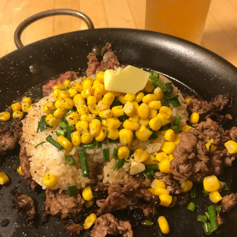 Snapdishの料理写真:某ペッパーランチ風晩ご飯|Takeshi Kuraishiさん