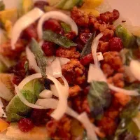 Tempeh "bacon" bowl with sage-roasted Brussels sprouts and butternut squash|georgianaさん