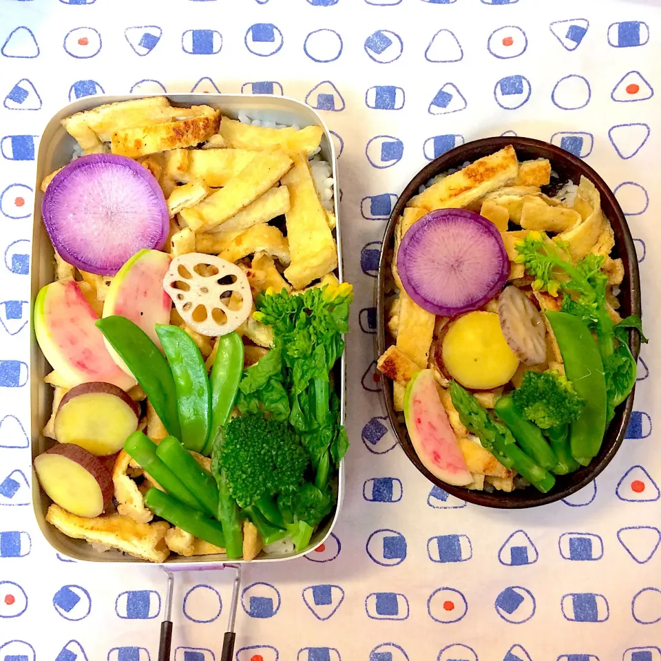 Snapdishの料理写真:#vegan弁当
油揚げ丼|makiko_aさん