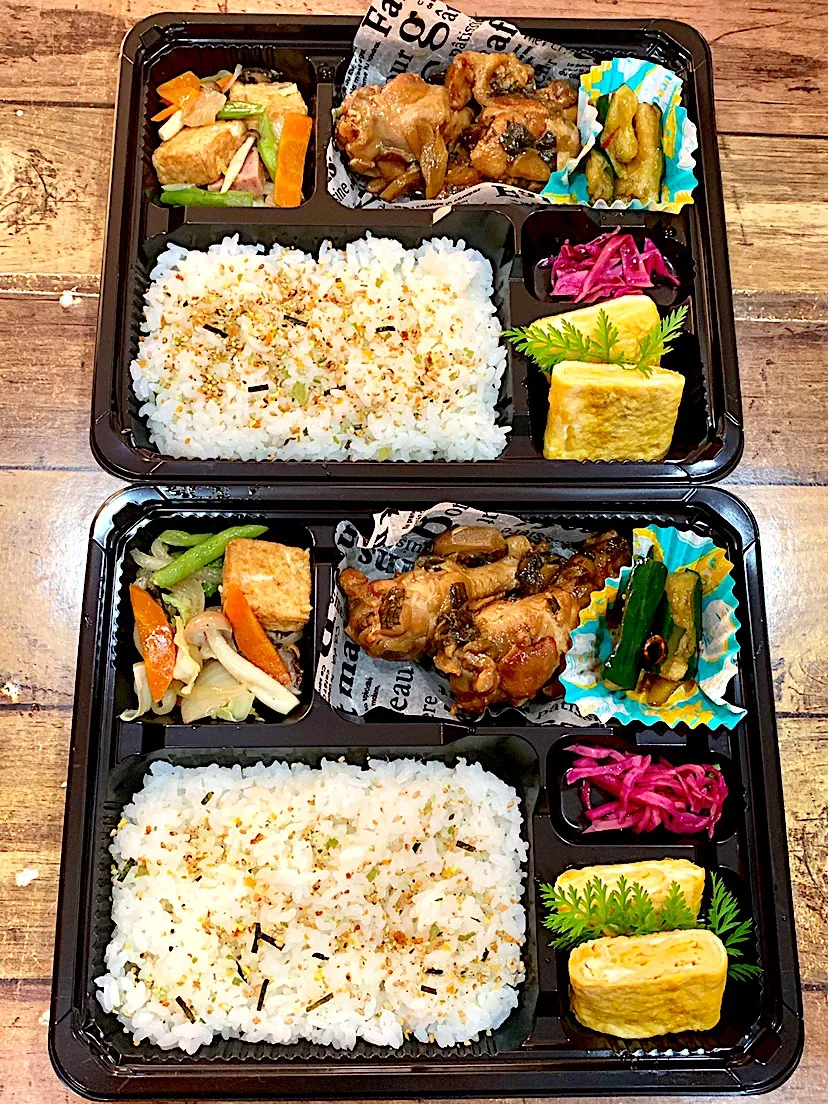 Snapdishの料理写真:手羽元みそ煮弁当🎶|rumi♪さん