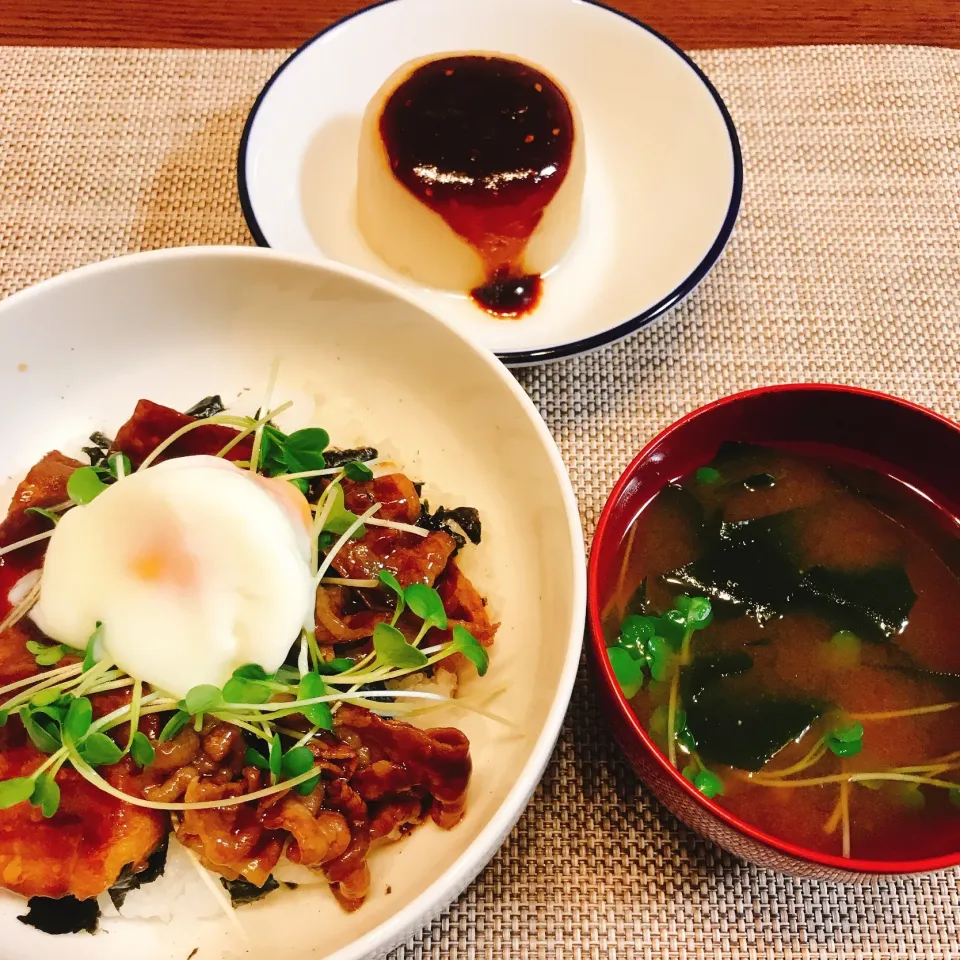 ☆豚角煮丼
☆ふろふき大根
☆わかめの味噌汁|Asamiさん