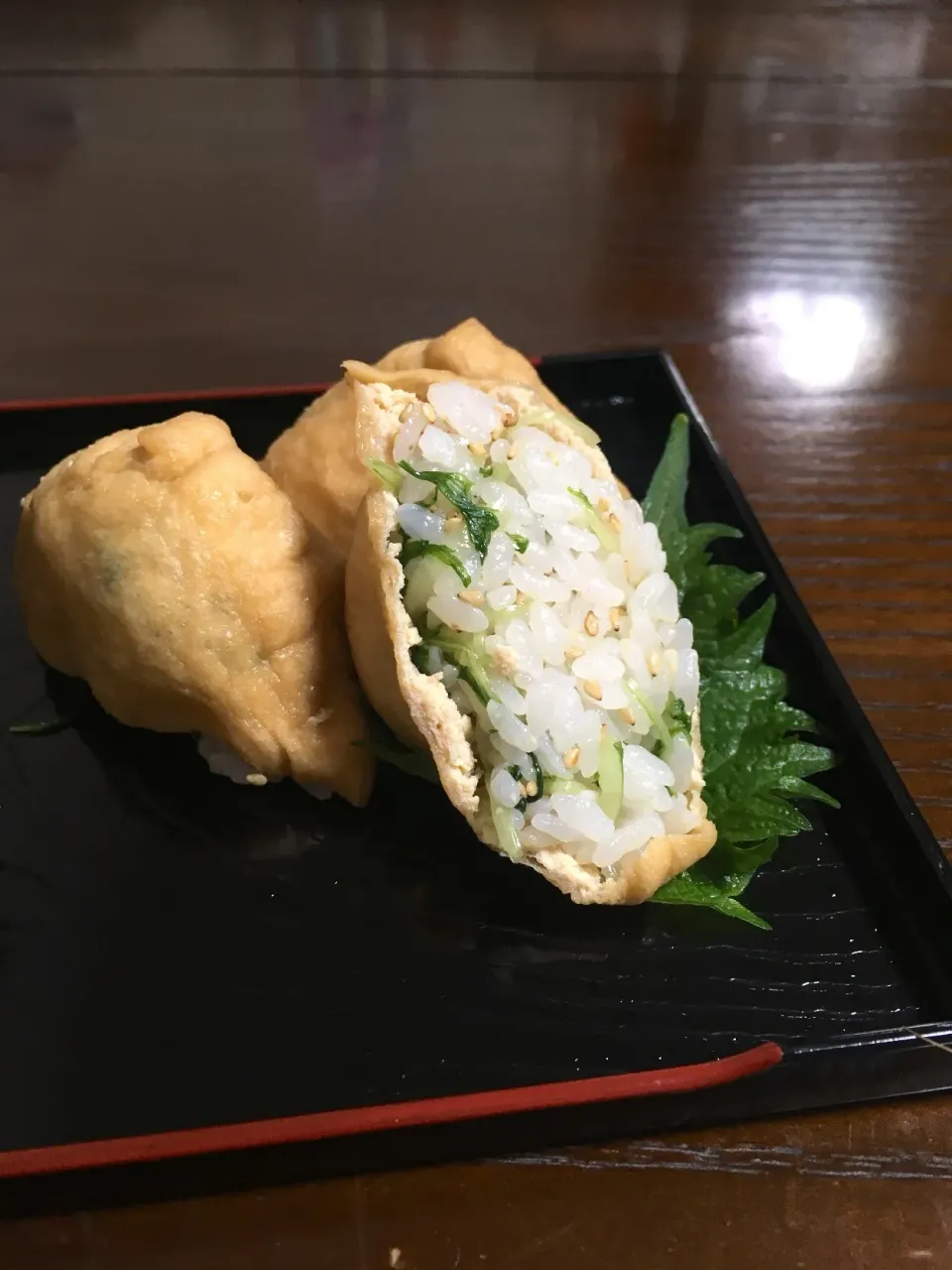 ぶりさんさんの料理 豆狸のわさび稲荷風♪|TOMOさん