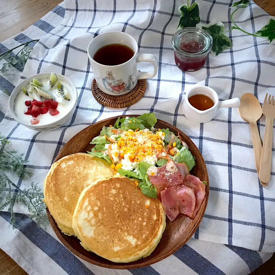 FESTA DELLA DONNA☆パンケーキとミモザサラダでブランチ♪|sokatanさん