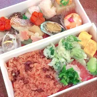 Snapdishの料理写真:米寿のお祝いお弁当|あやご（ありが）さん