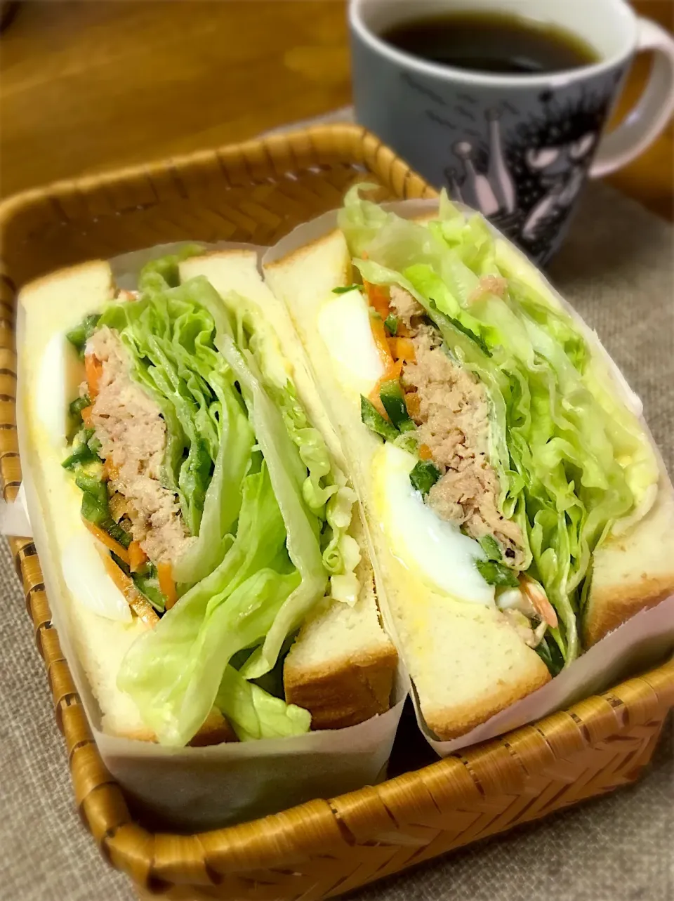 ツナ玉レタス サンドイッチ🥪
 #あるもので  #サンドイッチの日|morimi32さん