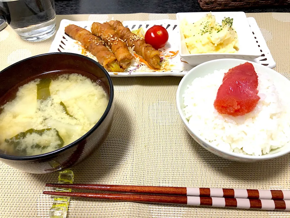 ネギの肉巻き定食|yuyuさん