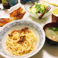 きのこパスタ、蕪のスープ、春巻き|Natsuki.Sさん