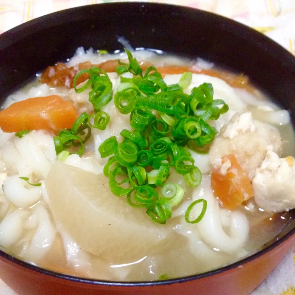 けんちん煮🌸リメイクで⁉️狙いで⁉️けんちんうどんでね〜🤗💕|まいりさん