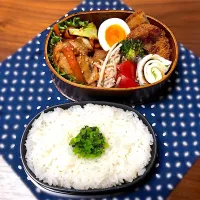 Snapdishの料理写真:旦那さん弁当
 #わっぱ弁当|ハナさん